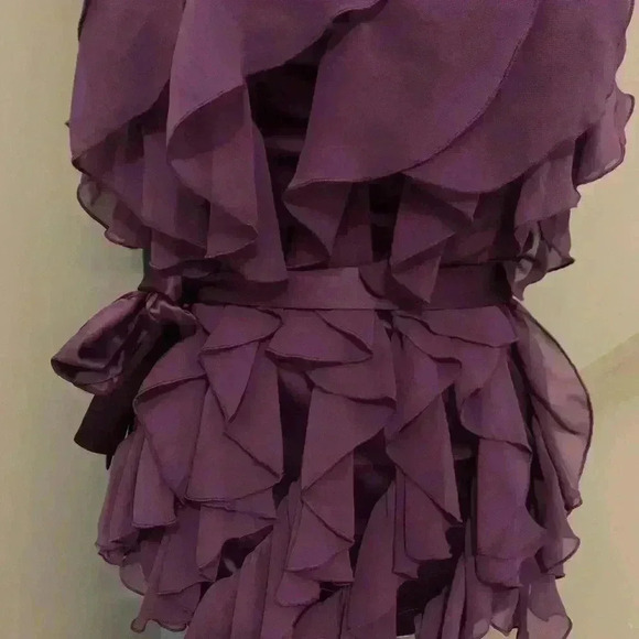 XOXO strapless ruffle satin top size small - Picture 7 of 8